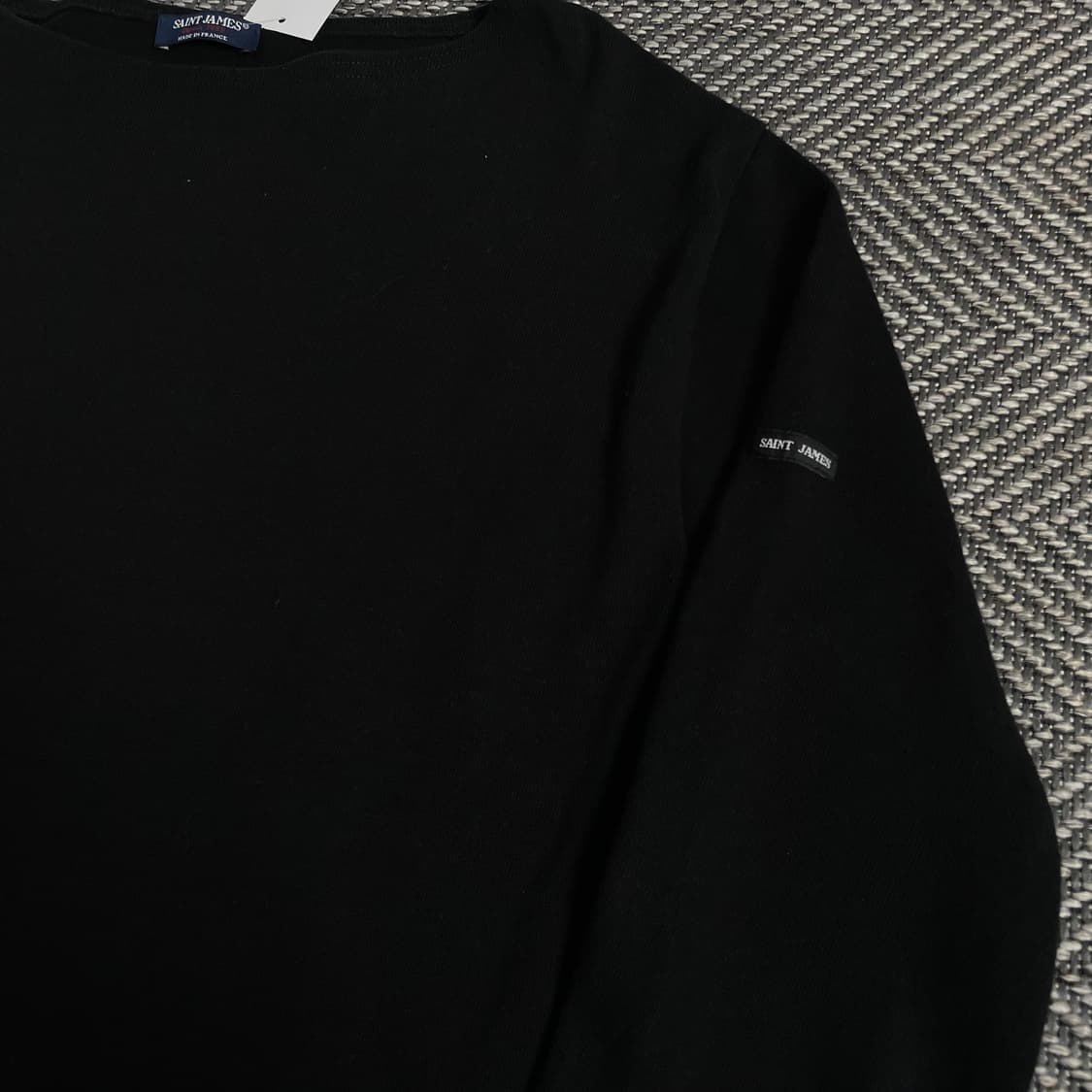 세인트제임스 패치로고 블랙 미니멀 롱슬리브o 3405 상품이미지2