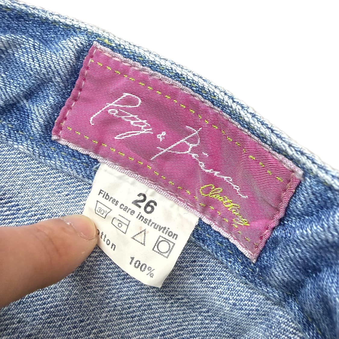 JPN 스터드 데미지 연청 데님 부츠컷팬츠 플레어팬츠 상품이미지7