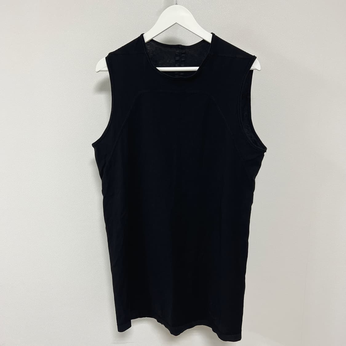 릭오웬스 13SS 다크쉐도우 절개 레벨 슬리브리스 나시 블랙 상품이미지3