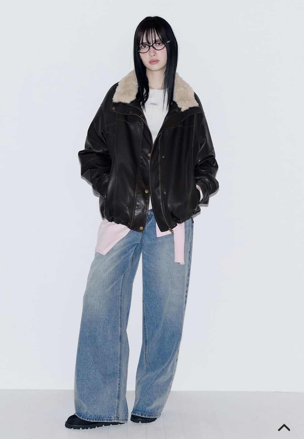 rolarola로라로라 퍼 레더 자켓-브라운/안감 2온스 상품이미지6