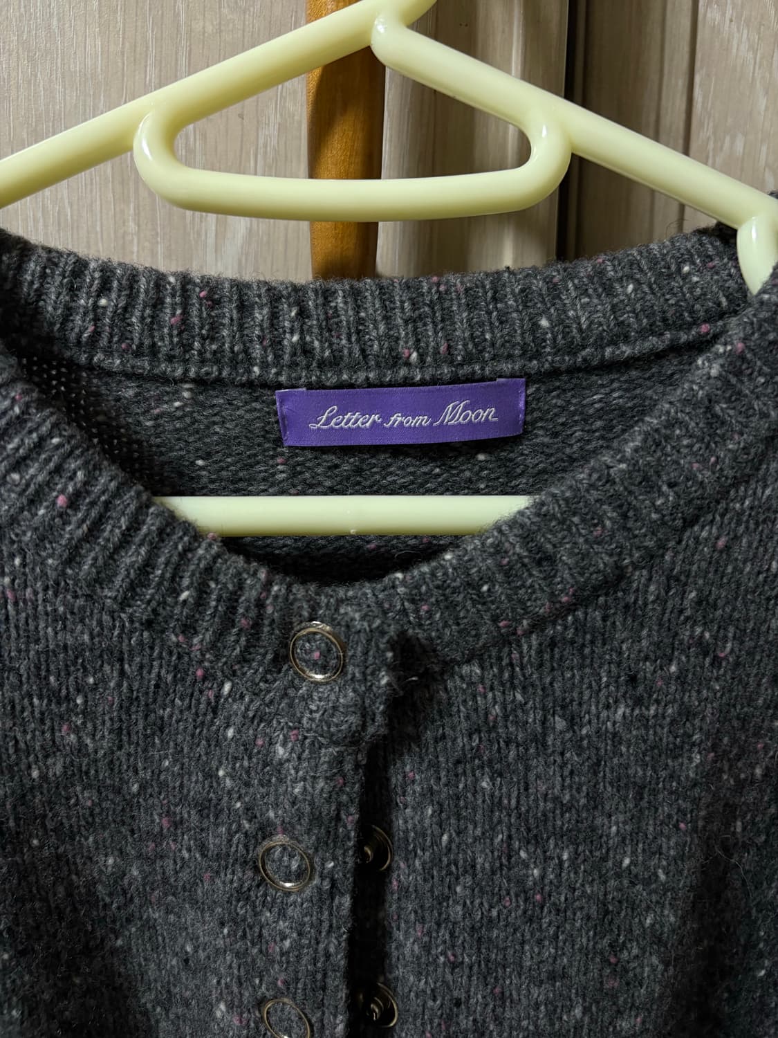 레터프롬문 코니 더스트 파인 울 가디건 그레이 상품이미지6