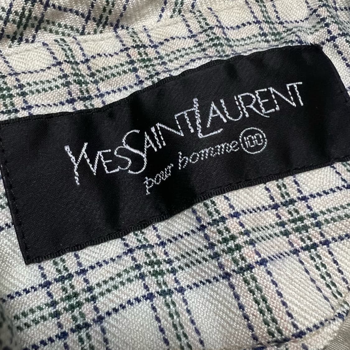 입생로랑 체크 블루종 자켓 상품이미지2