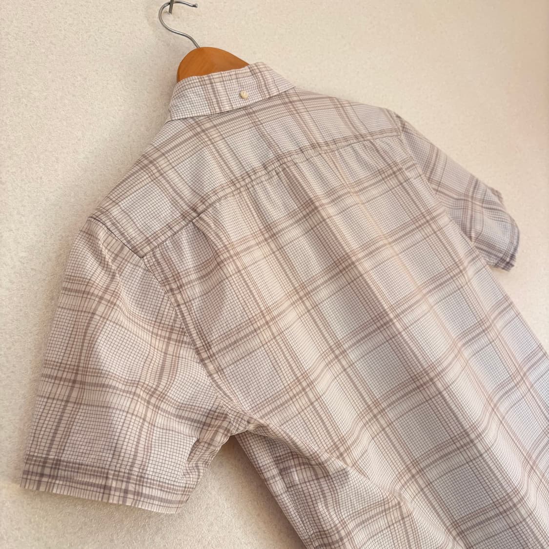 클럽모나코 슬림핏 XS 캐주얼 반팔 셔츠 남방 체크 상품이미지5