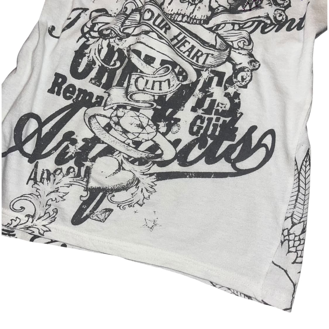 Male(Glitz) 글리츠 큐빅 해골 프린팅 반팔티 펑크y2k갸루 상품이미지3