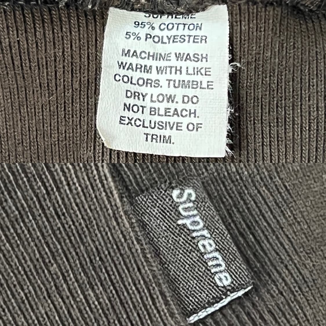 슈프림 2003 브라운 박스로고 크루넥 상품이미지6