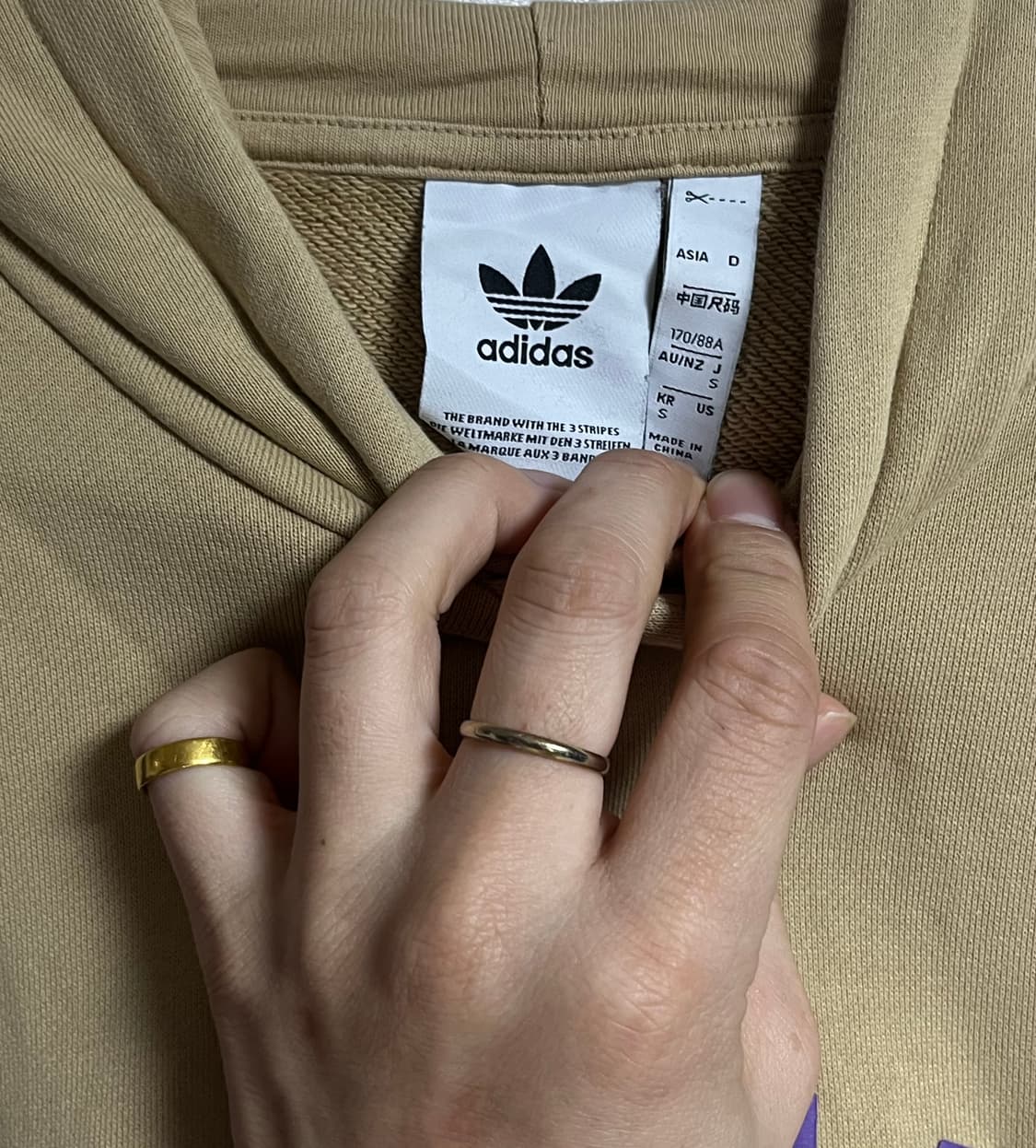 공용 아디다스 오버핏 후드 티셔츠 S 상품이미지5