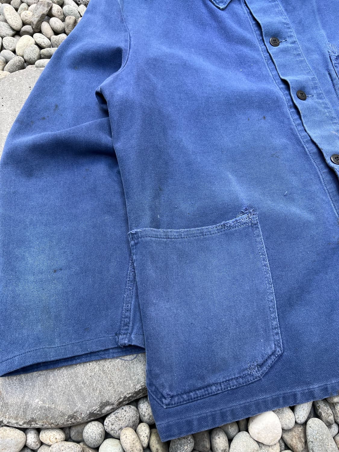 OLD VINTAGE FADED WASHING 빈티지몰스킨프렌치워크자켓 상품이미지7