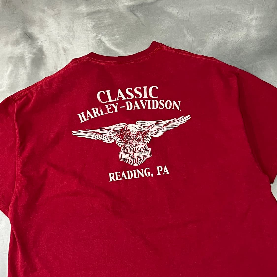  할리데이비슨 스컬 프린팅 반팔티 y15698 상품이미지5