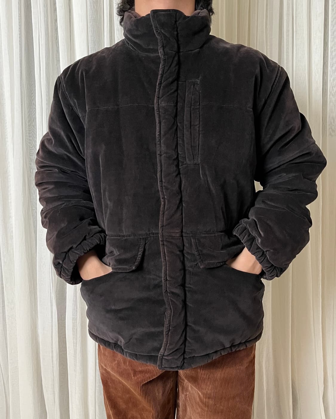 꼼데가르송 벨루어 푸퍼자켓 comme des garcons 패딩 상품이미지1