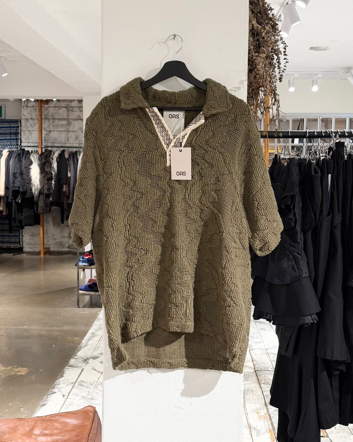 오에이에스 파인 버브 파머 크로셰 니트 셔츠 상품이미지1