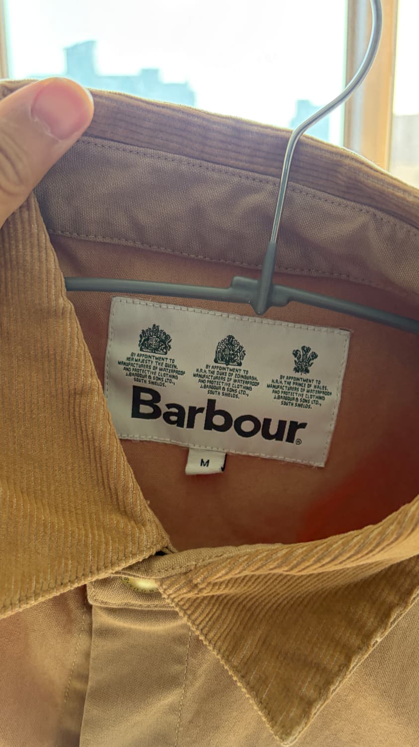 바버 베이지 셔츠 자켓 m 상품이미지2