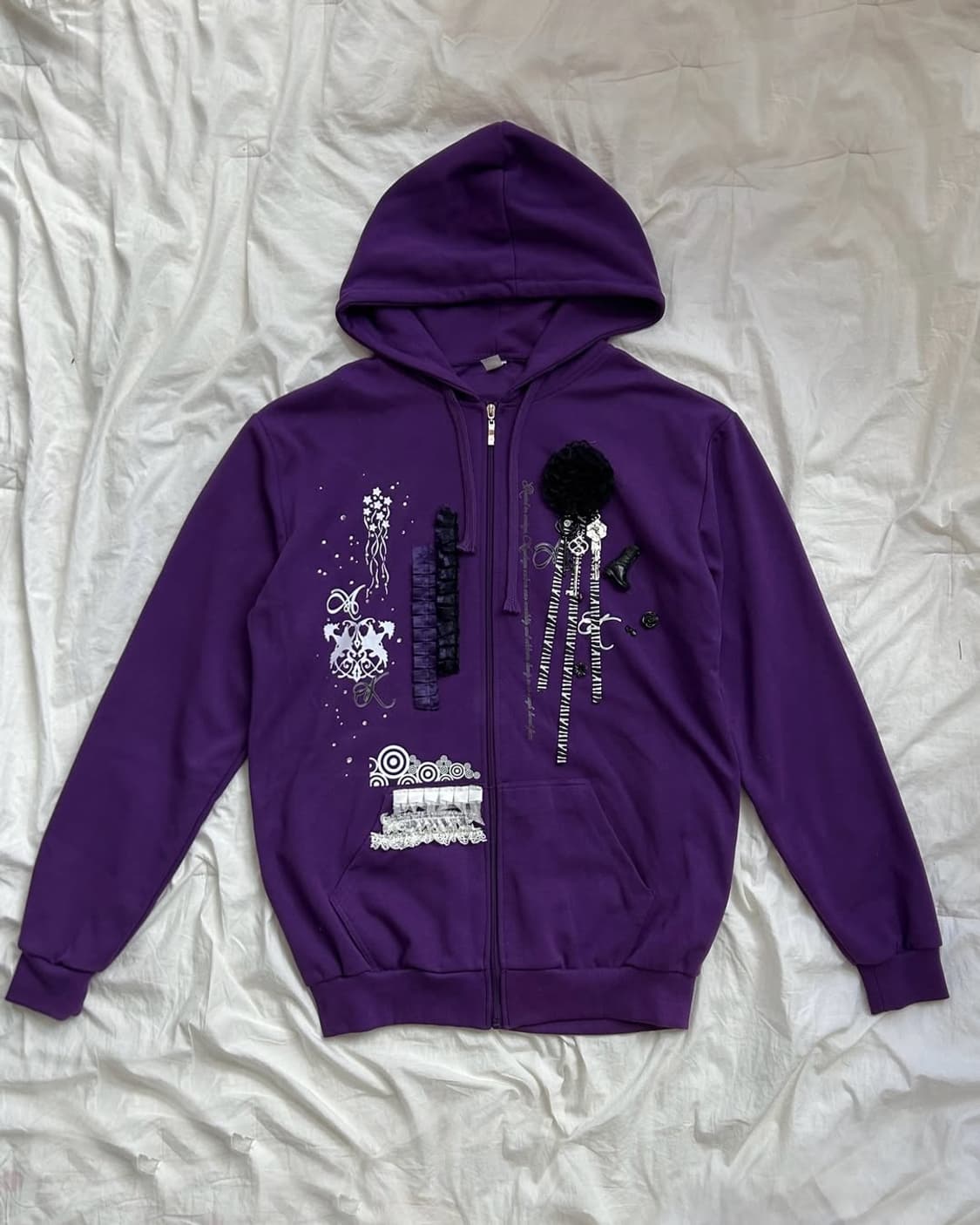 Purple-trim hooded zip-up 상품이미지6