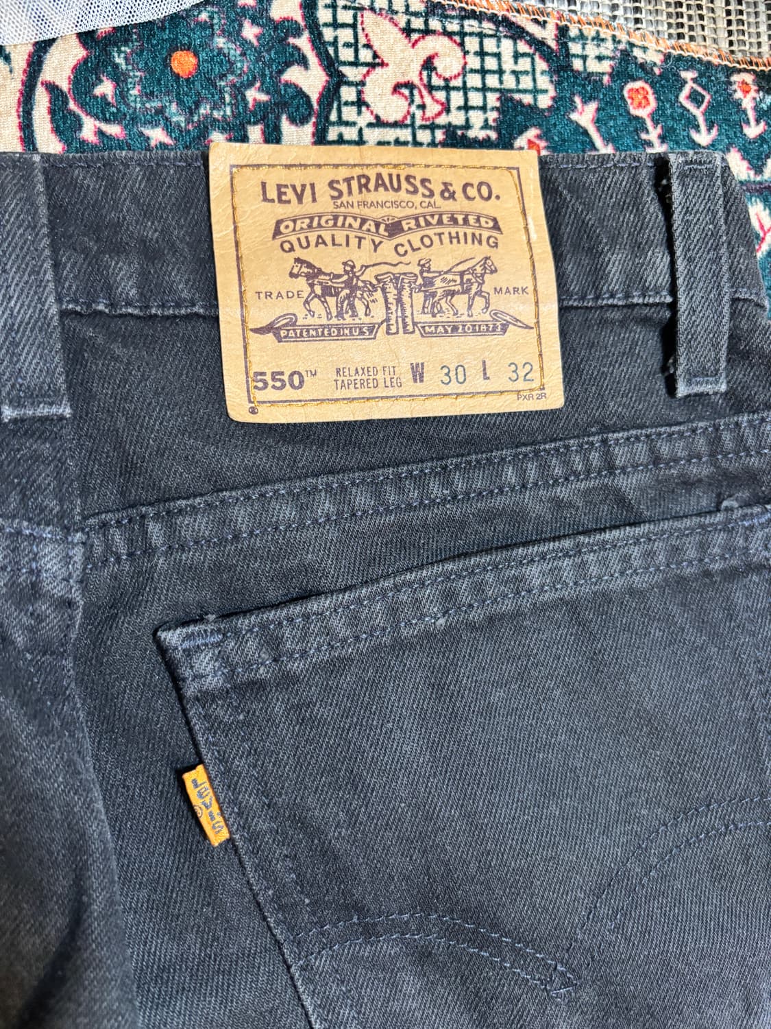 리바이스 90s U.S.A 550 오렌지탭 블랙진 W30 L32 빈티지. 상품이미지2