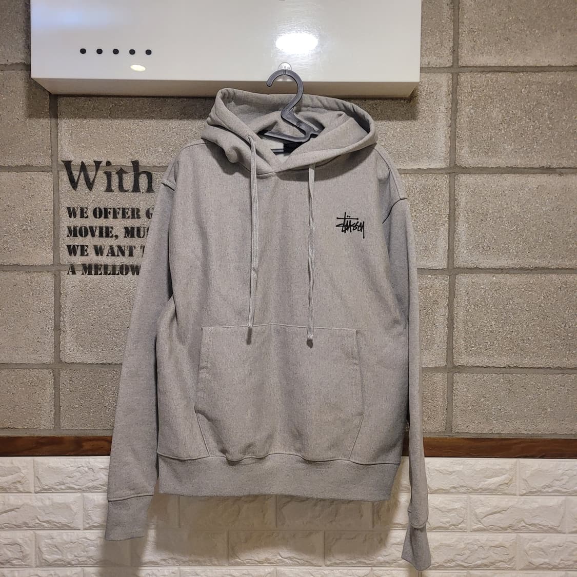 스투시 베이직로고 후드 S 상품이미지1