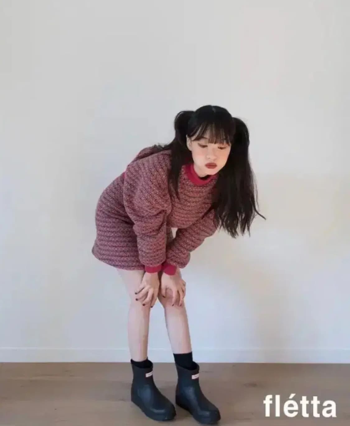 플레따 자카드 핑크 셋업 S 상품이미지2