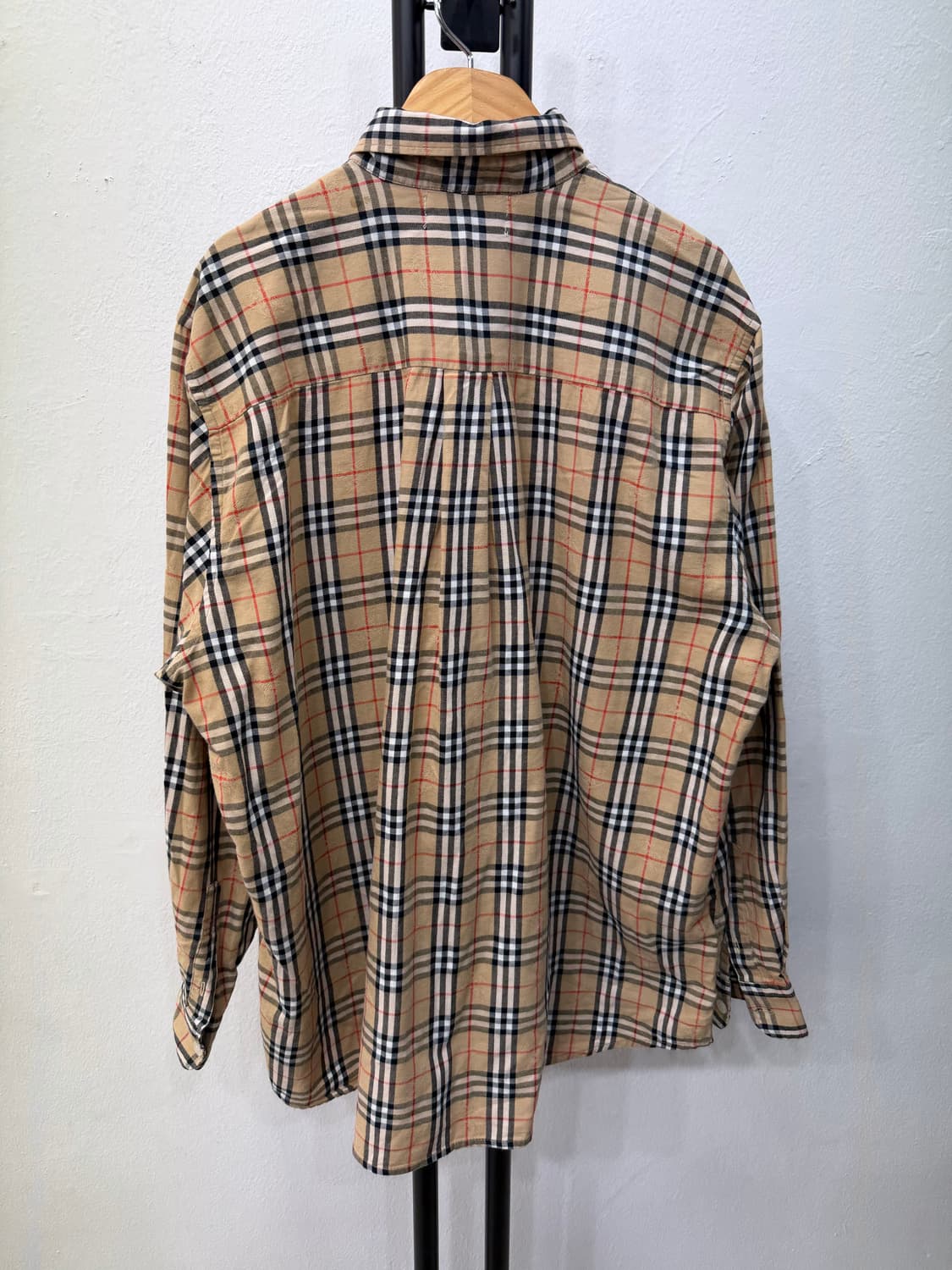 정품) 버버리 클래식 남성 노바체크 셔츠 L 상품이미지5