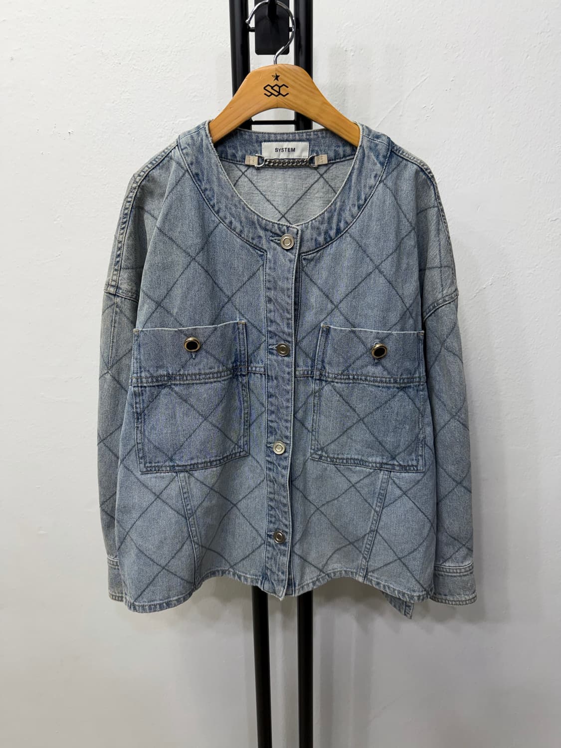 정품) SYSTEM 시스템 한섬 21ss 오버핏 데님 자켓 82 상품이미지1