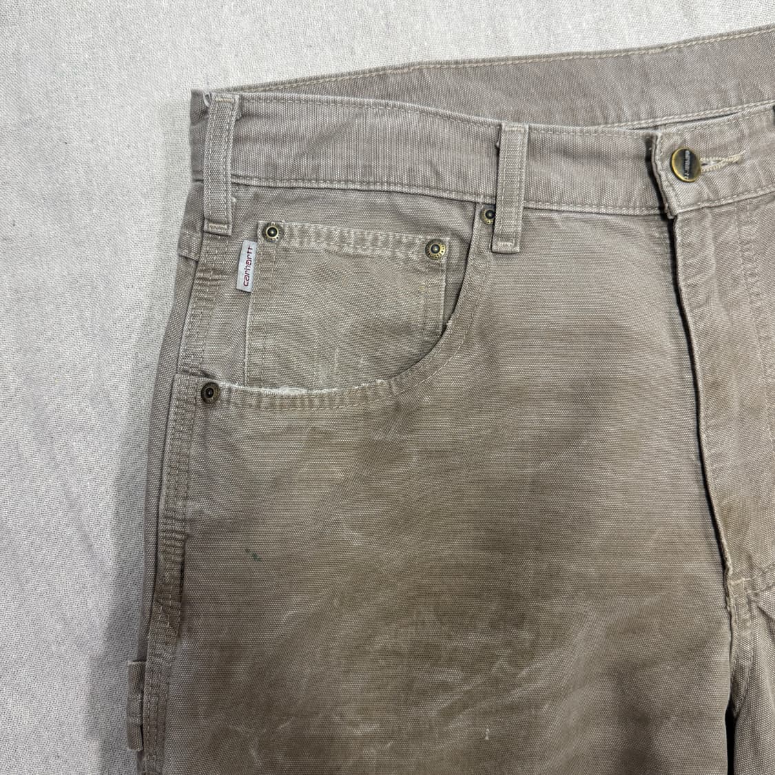 칼하트 빈티지 싱글니 브라운 카펜터 워크팬츠 34 상품이미지2