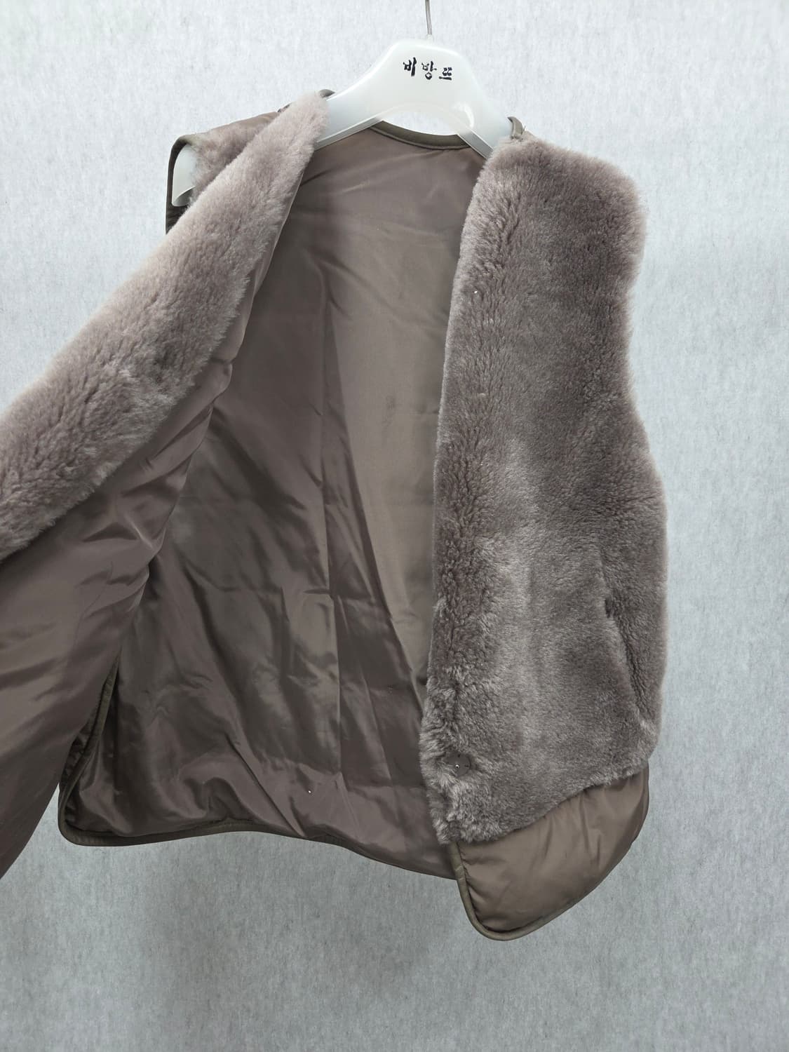 여성 77size 박춘무 양모 양가죽 오리털 조끼 베스트 상품이미지4