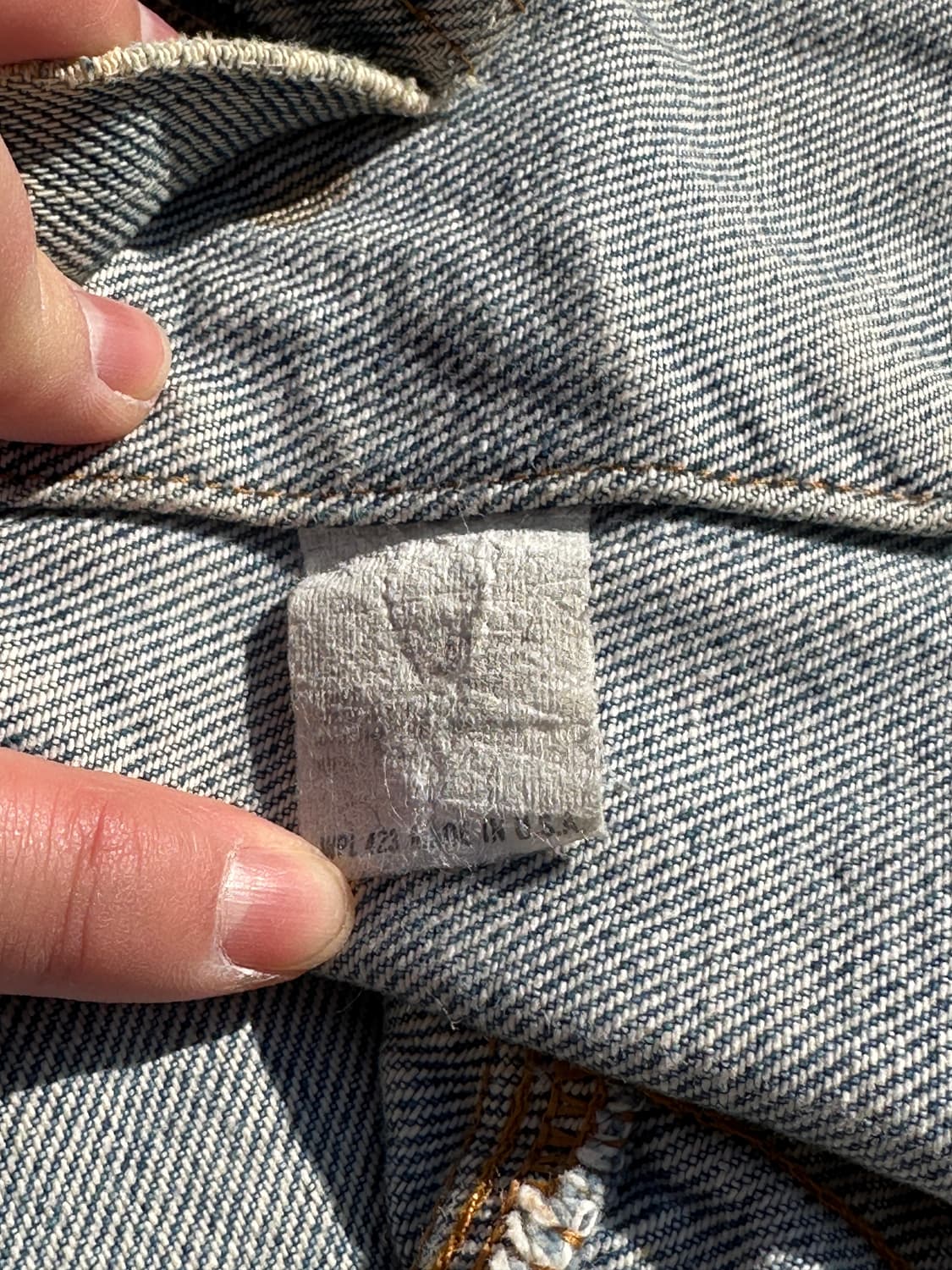 (M)80s USA 리바이스 3rd 트러커 자켓 착샷o 상품이미지5