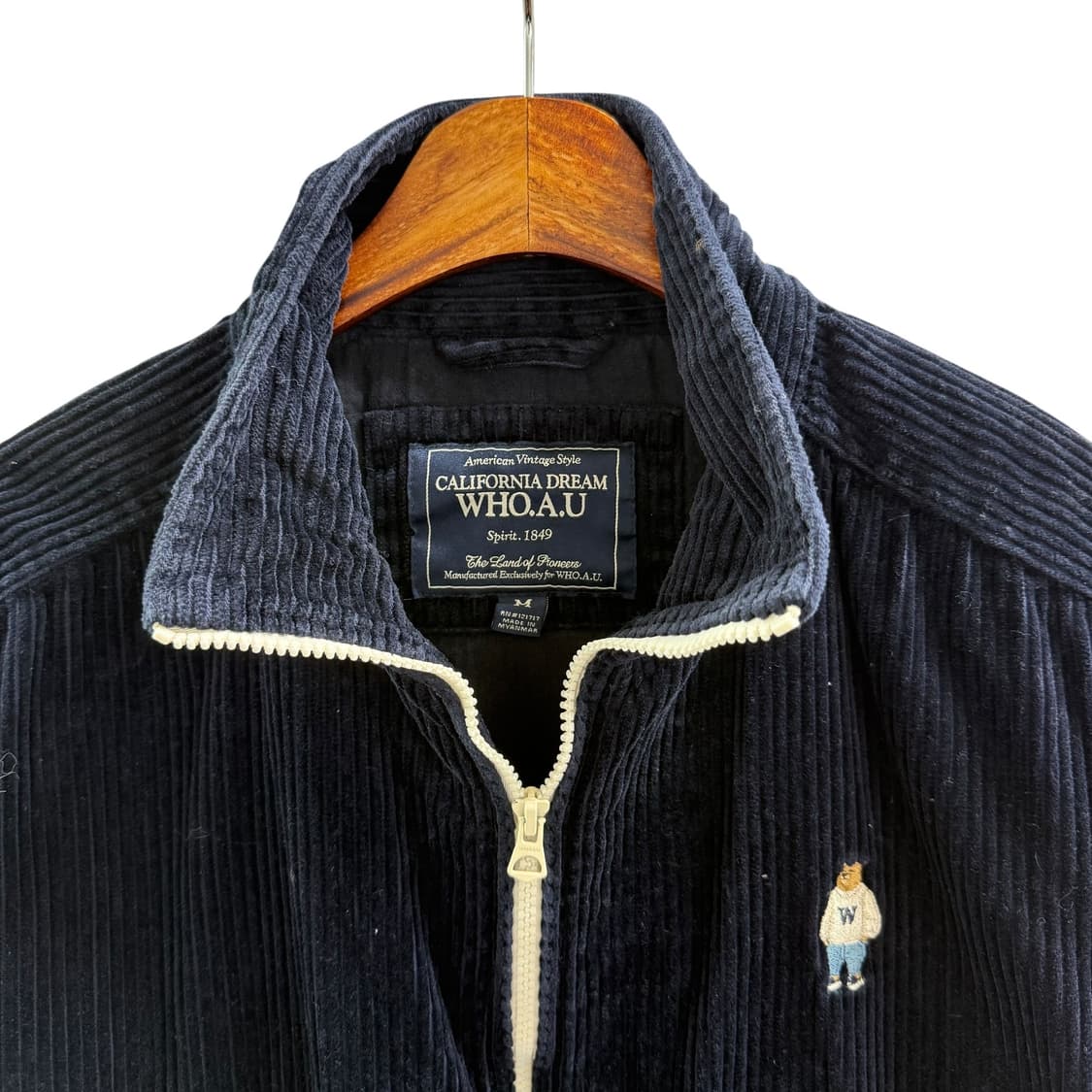 [M] 후아유 네이비 코듀로이 점퍼 상품이미지5