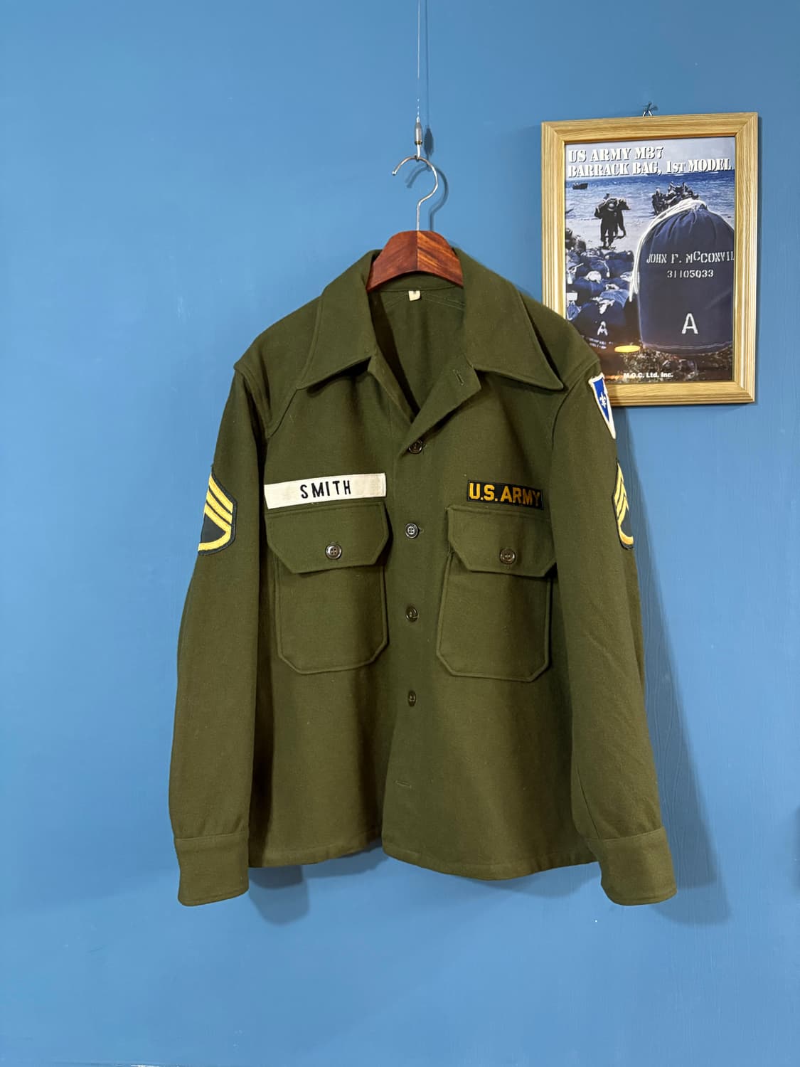 50’s U.S Army OG-108 Wool Filed Shirt  상품이미지1