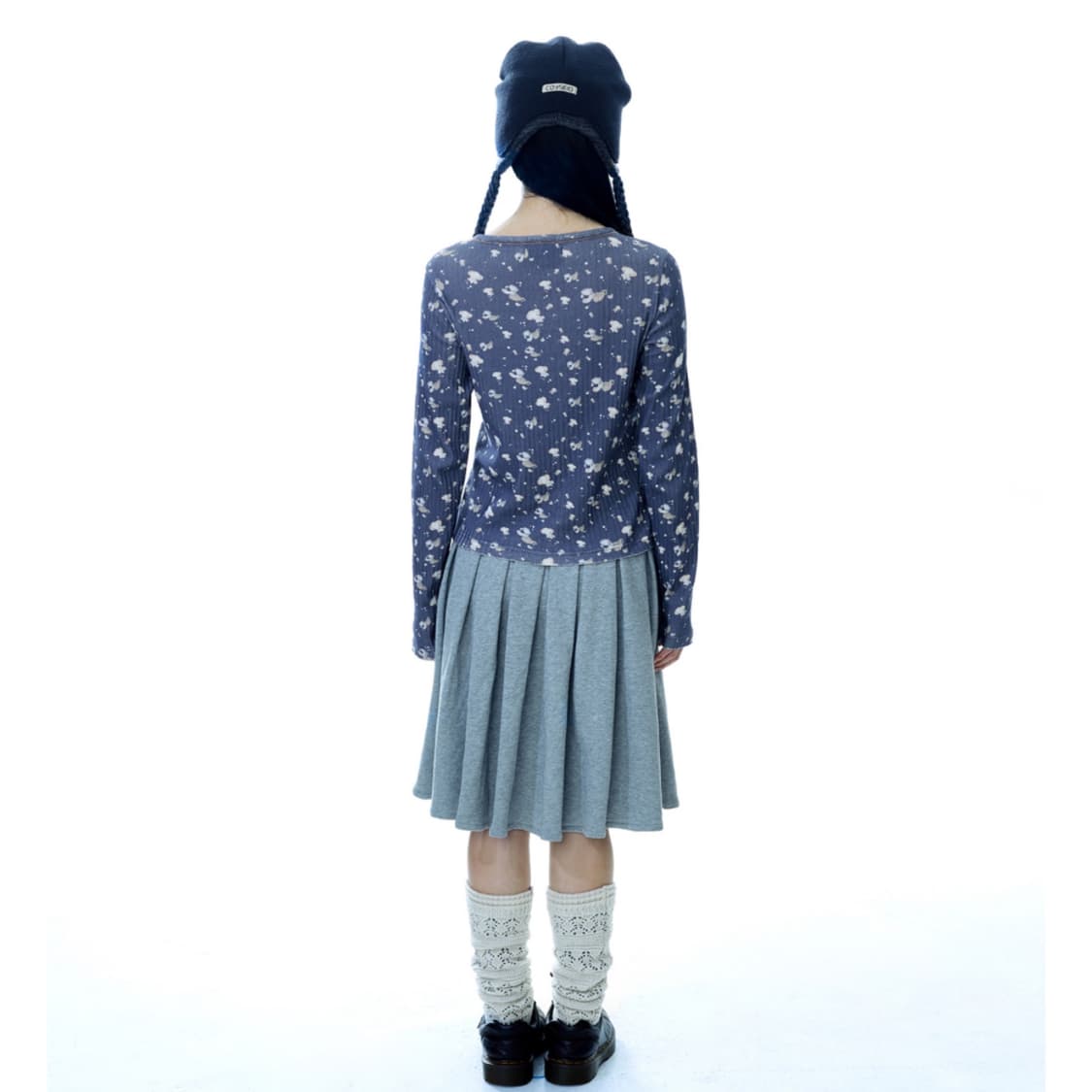 코이세이오 코튼 커들 롱슬리브 네이비 상품이미지5