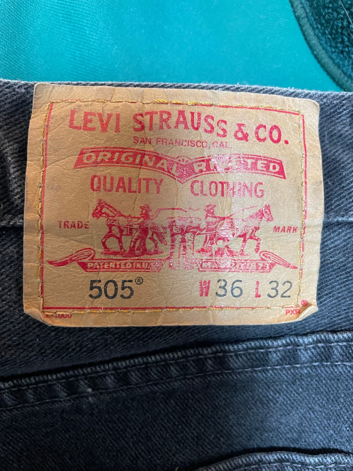 🇺🇸USA 90s 빈티지 리바이스 505 36x32 블랙 상품이미지4