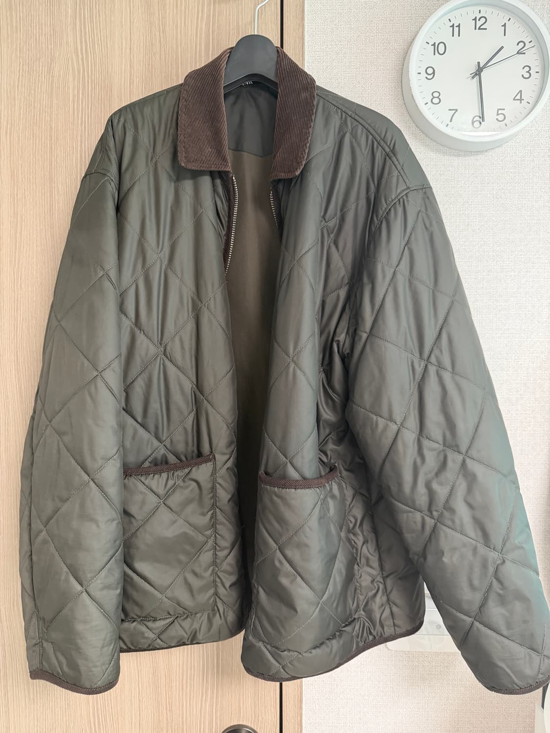 자라 퀼팅 자켓 올리브 XL 상품이미지1