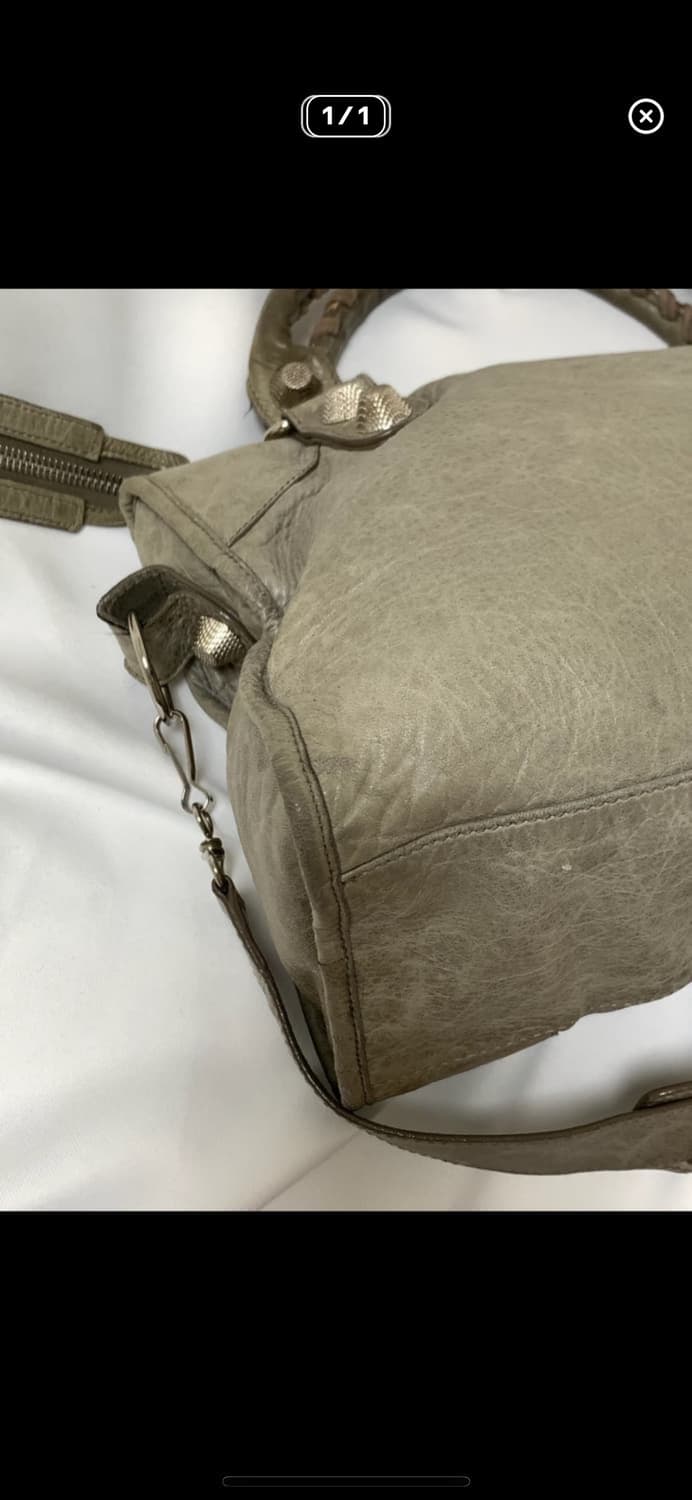 발렌시아가 빈티지 모터백 카키그레이 상품이미지4