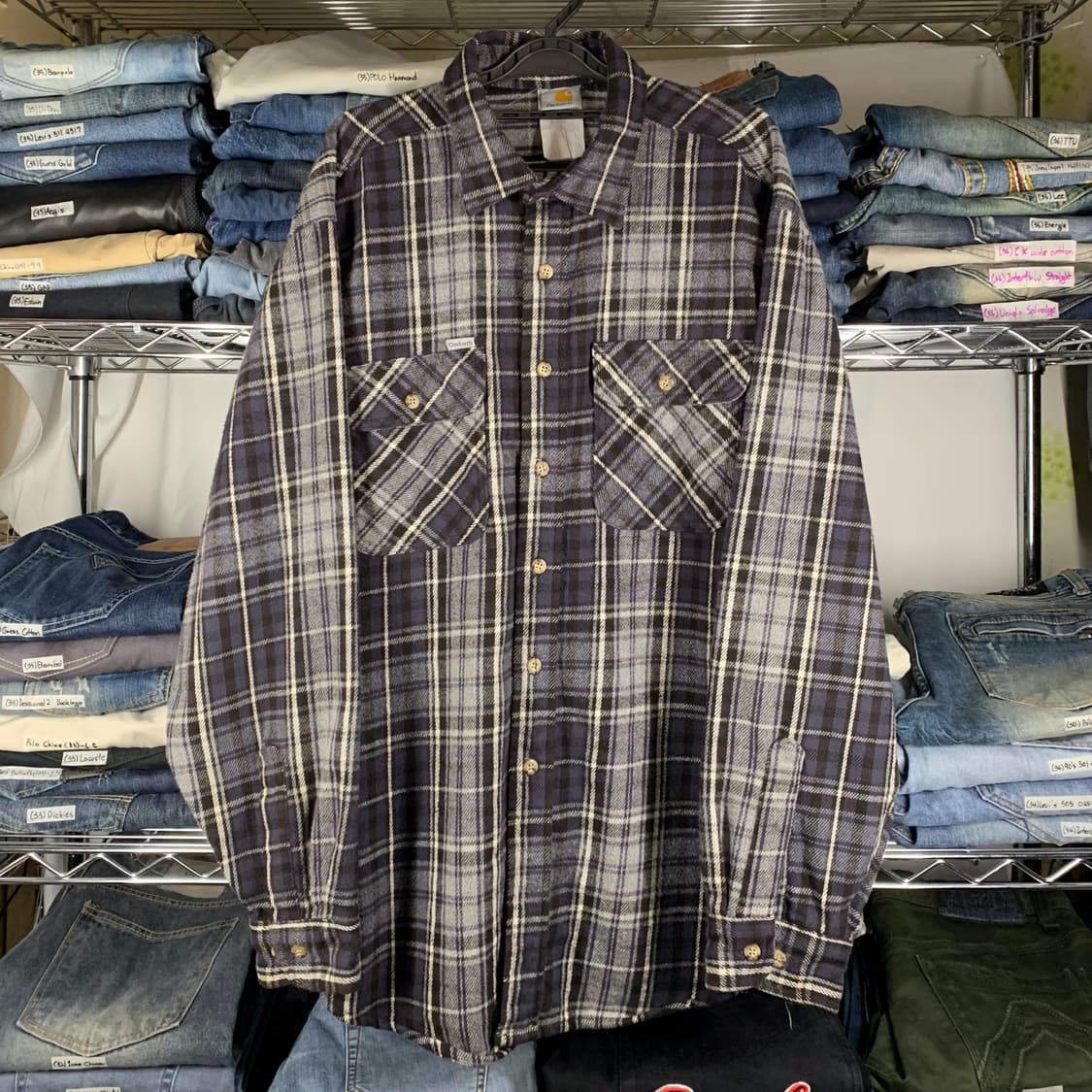 [L] 칼하트 헤비코튼 플란넬 워크 셔츠 상품이미지2