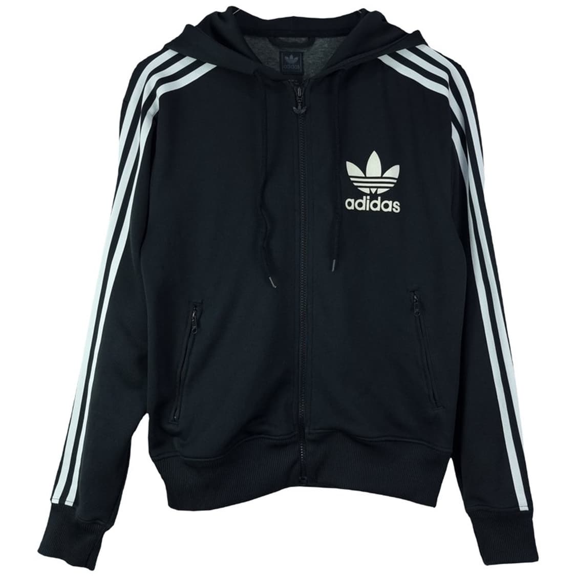 [아디다스] 삼선 루즈핏 후드 집업 블랙 M17376 상품이미지2