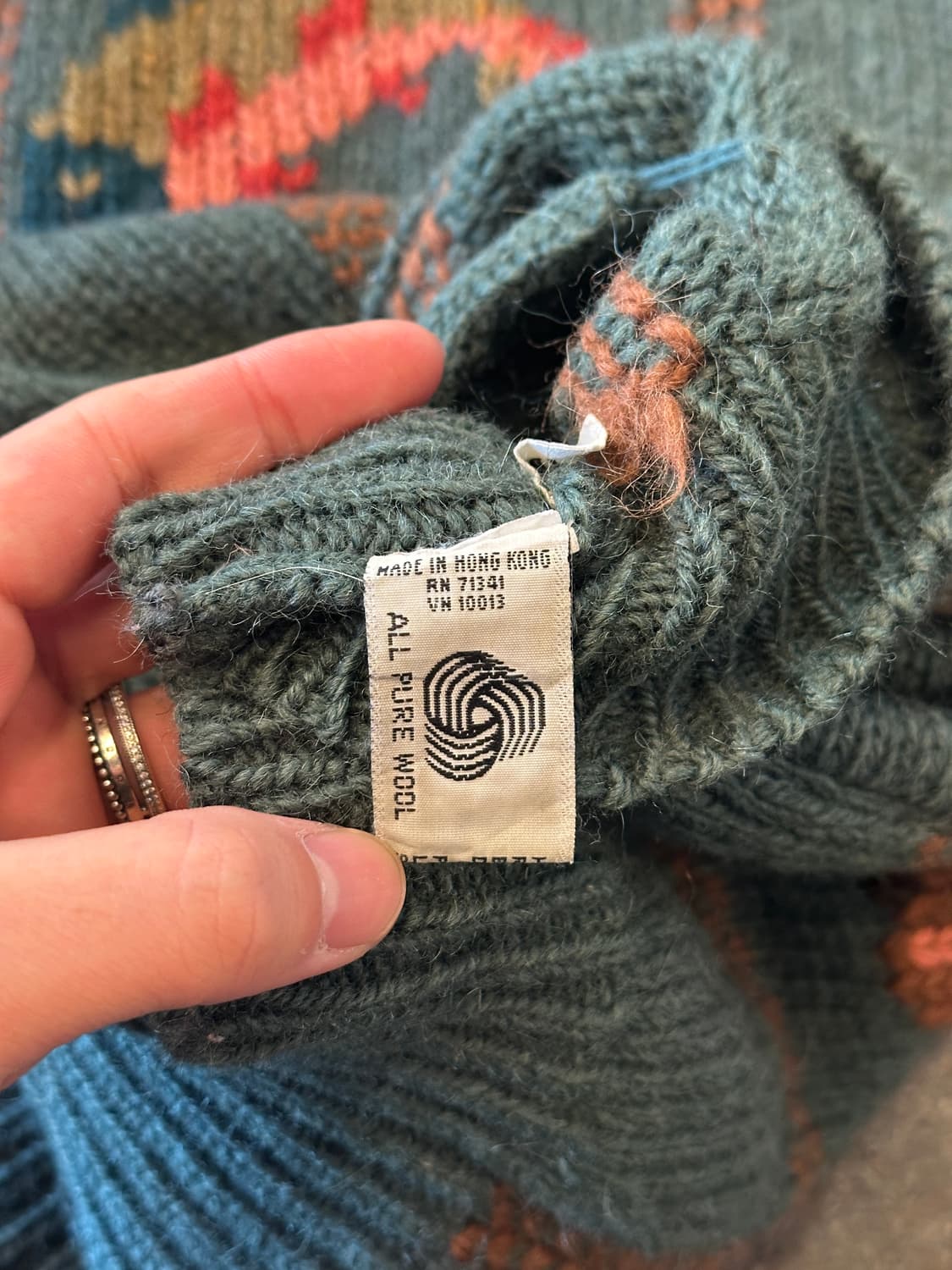 8~90s L.L.Bean 엘엘빈 하프집업 니트 스웨터 L 상품이미지3