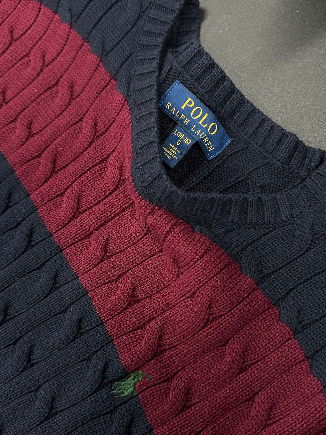 폴로 랄프로렌 스트라이프 케이블 니트 상품이미지4