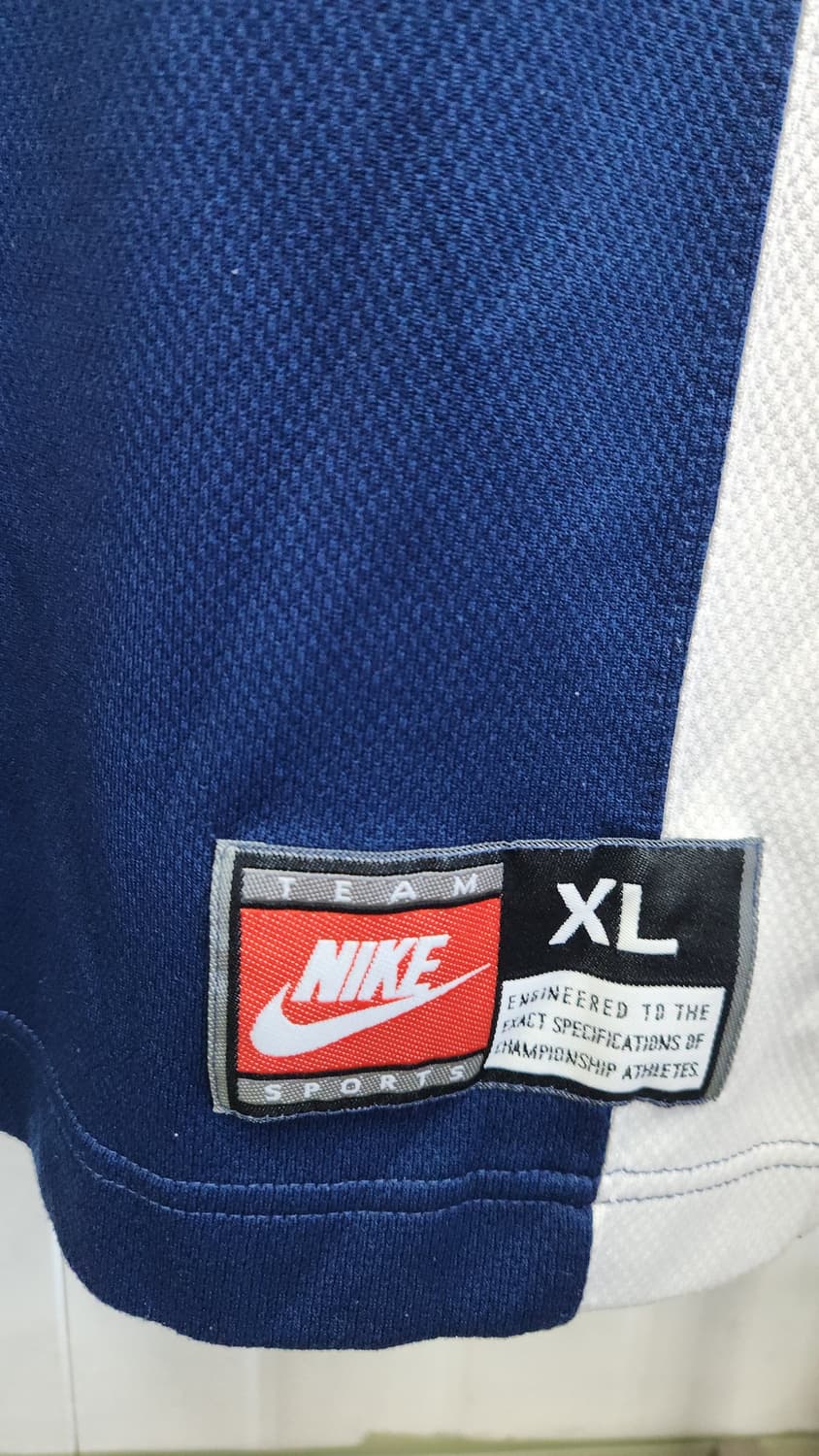 90's 빈티지 나이키 농구 탱크탑 네이비/오렌지 XL 상품이미지4