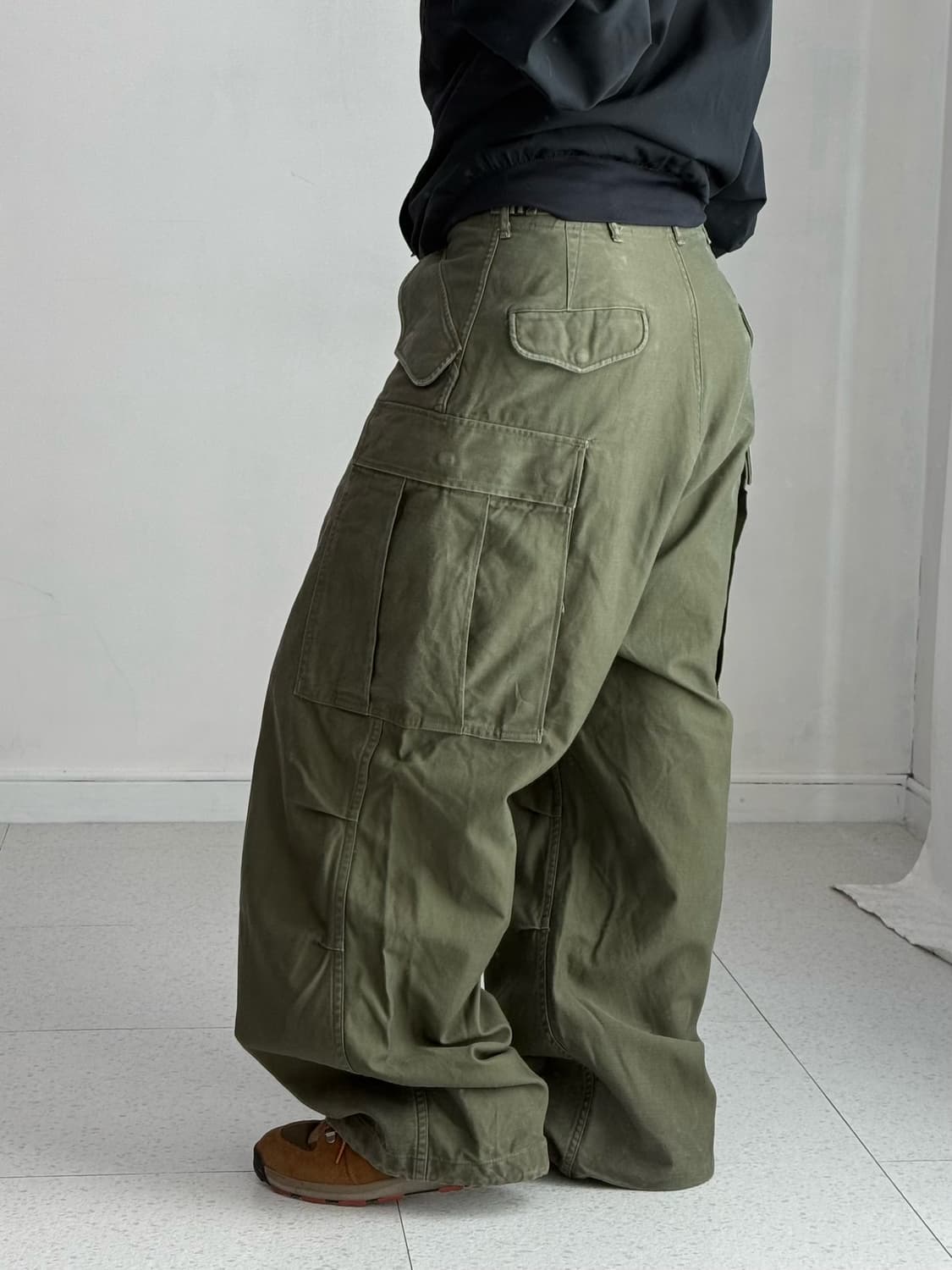 빈티지 카키 카고팬츠 상품이미지3