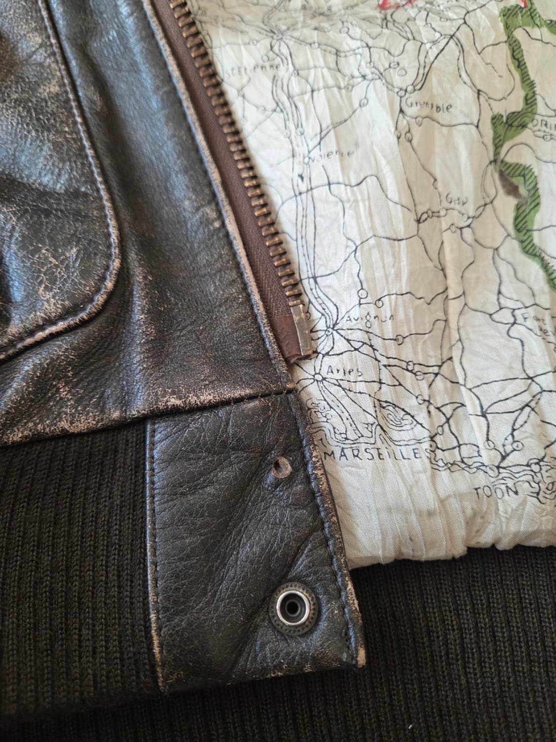 Vintage A-2 Flight Leather Jacket (105) 상품이미지7