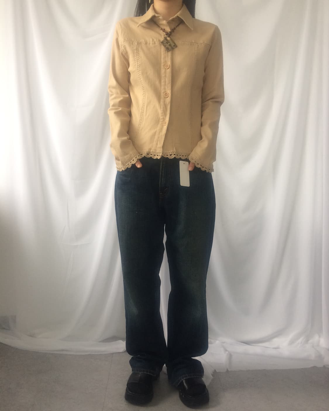 Crochet stitch point jacket 상품이미지1