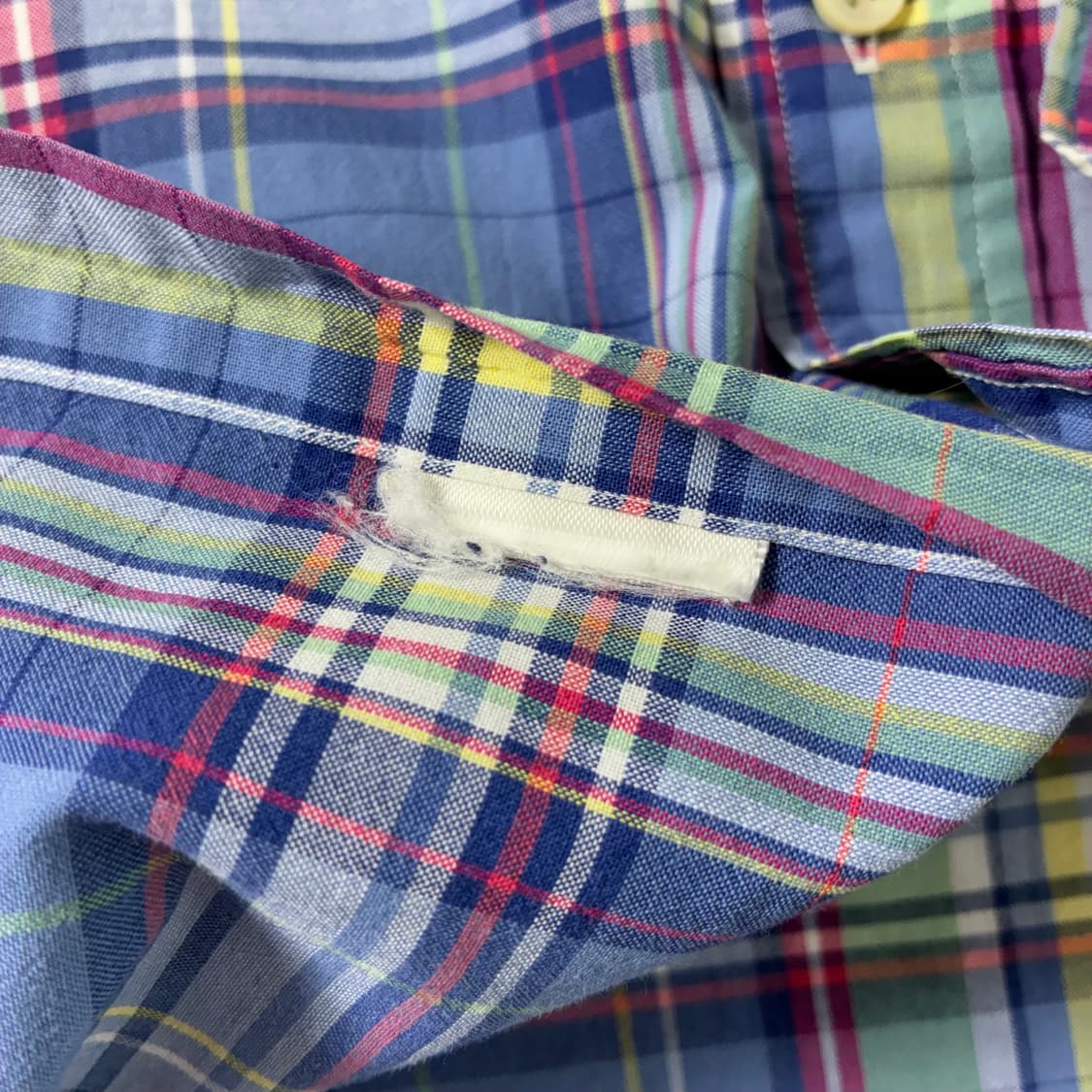 Polo  폴로 랄프로렌 자수 코튼 포플린 멀티 체크 반팔 셔츠 상품이미지5