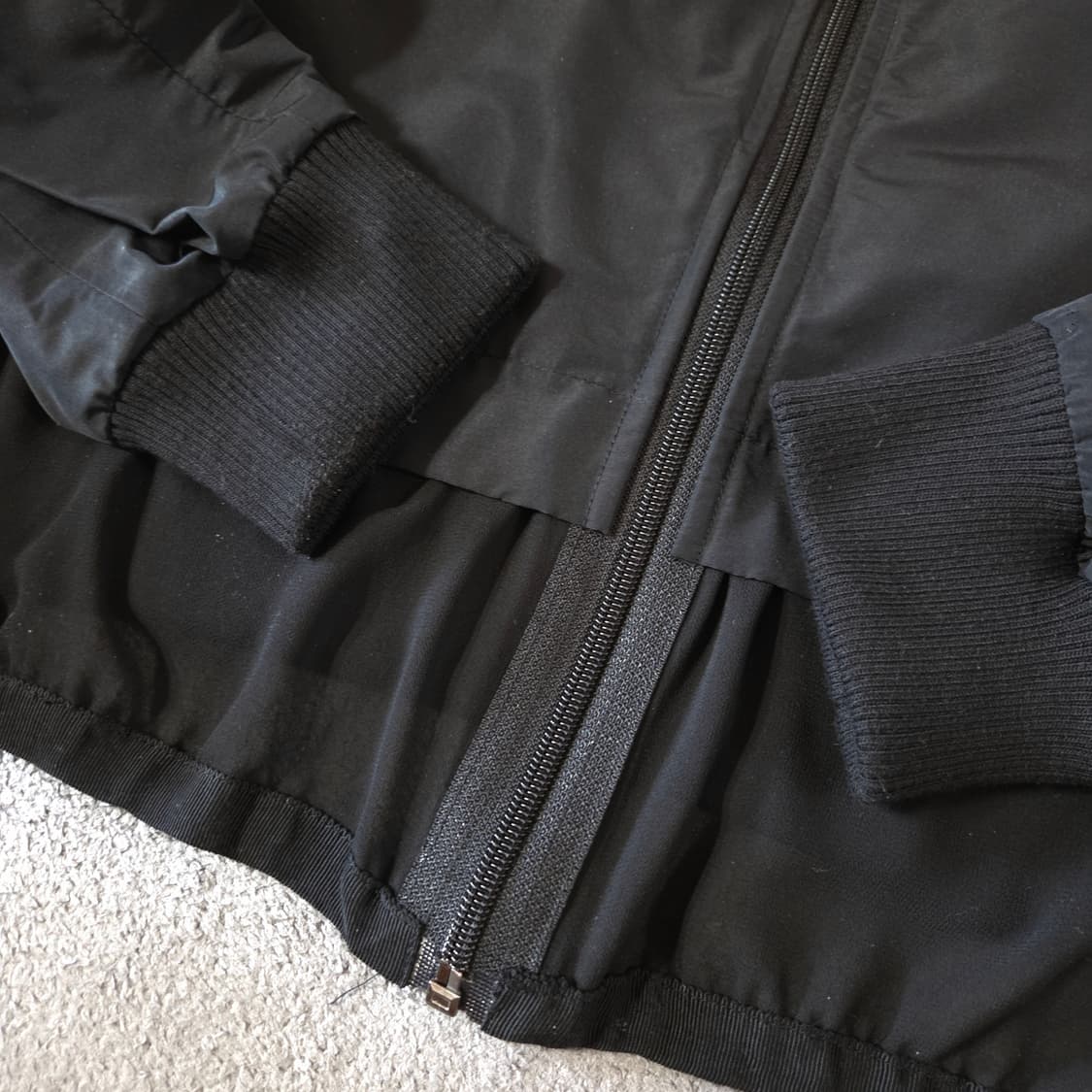 N21 누메로벤투노 여성 시스루 레이스 ma-1 봄버 자켓 블랙 상품이미지8