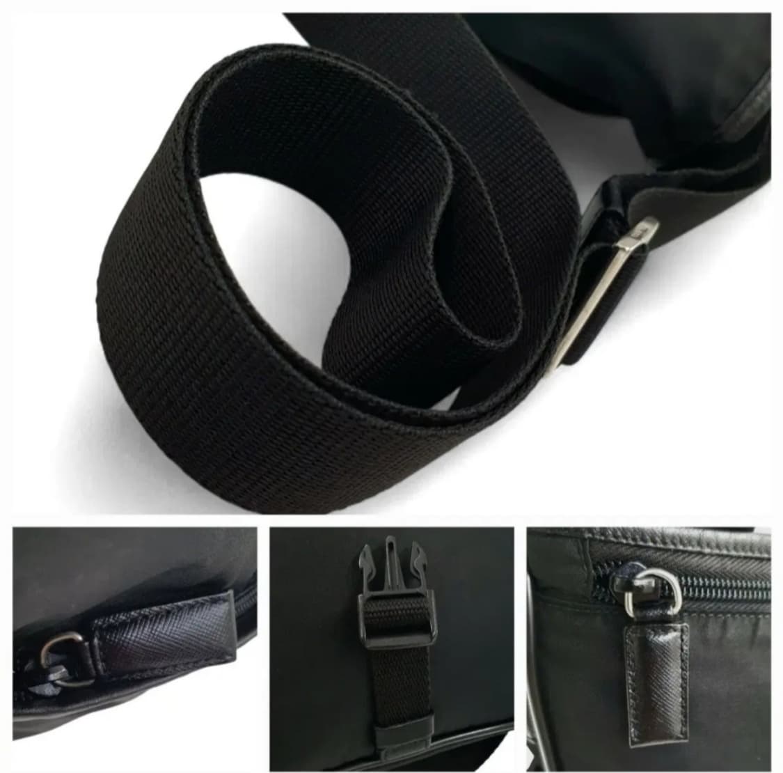 프라다 삼각로고 리나일론 블랙 미니 메신저백 숄더백 상품이미지8