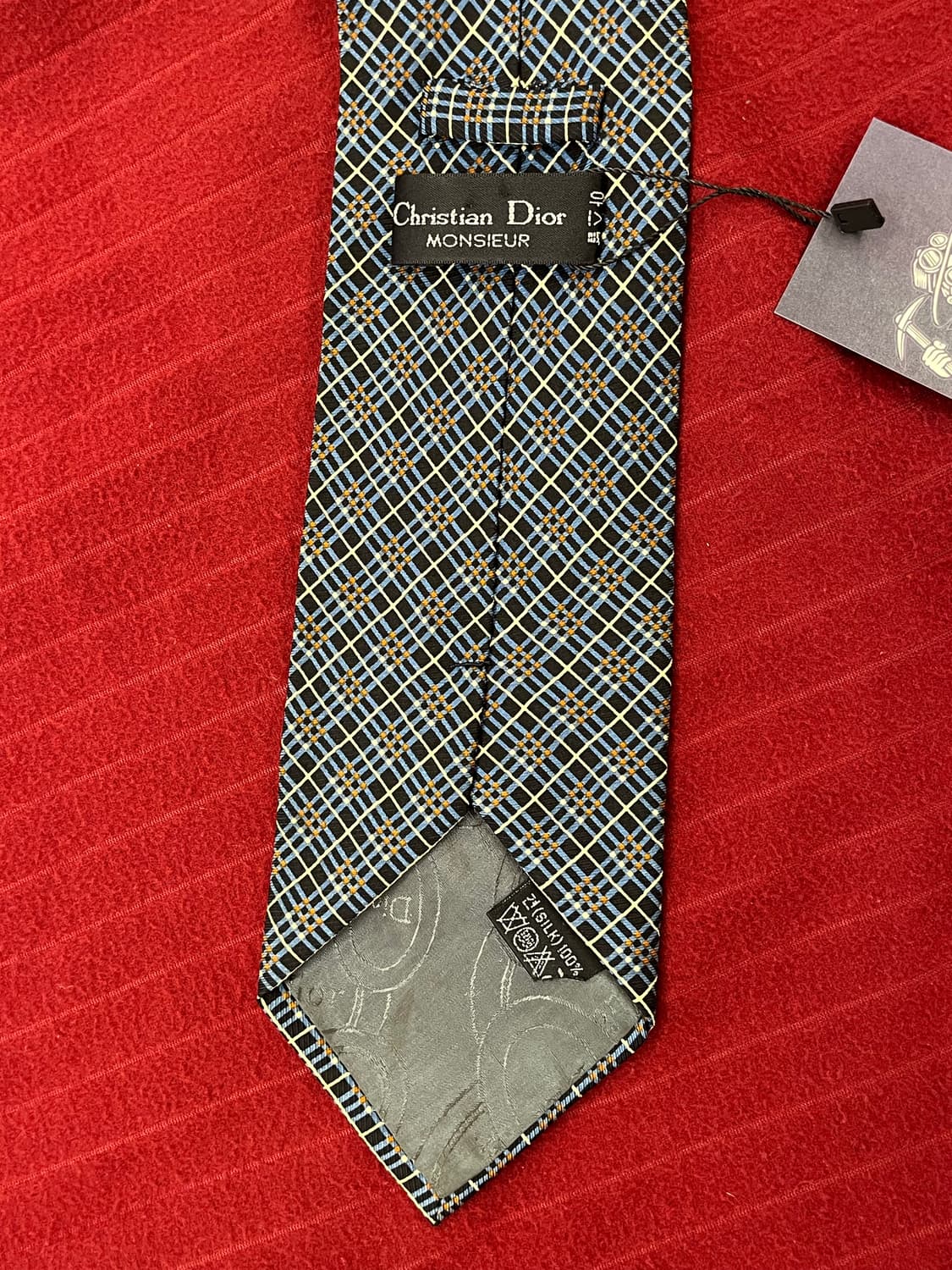 디올 패턴 넥타이 네이비 #csz3057  상품이미지2