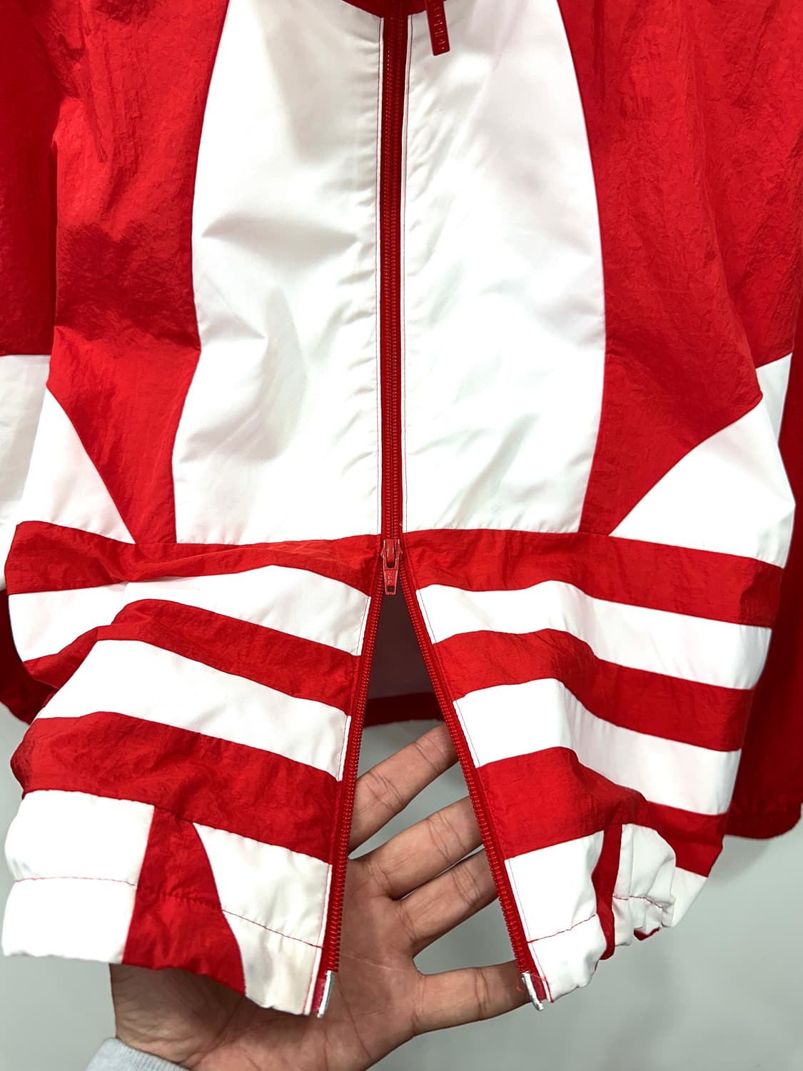 아디다스 투웨이 빅트레포일 바람막이 레드 S 상품이미지6