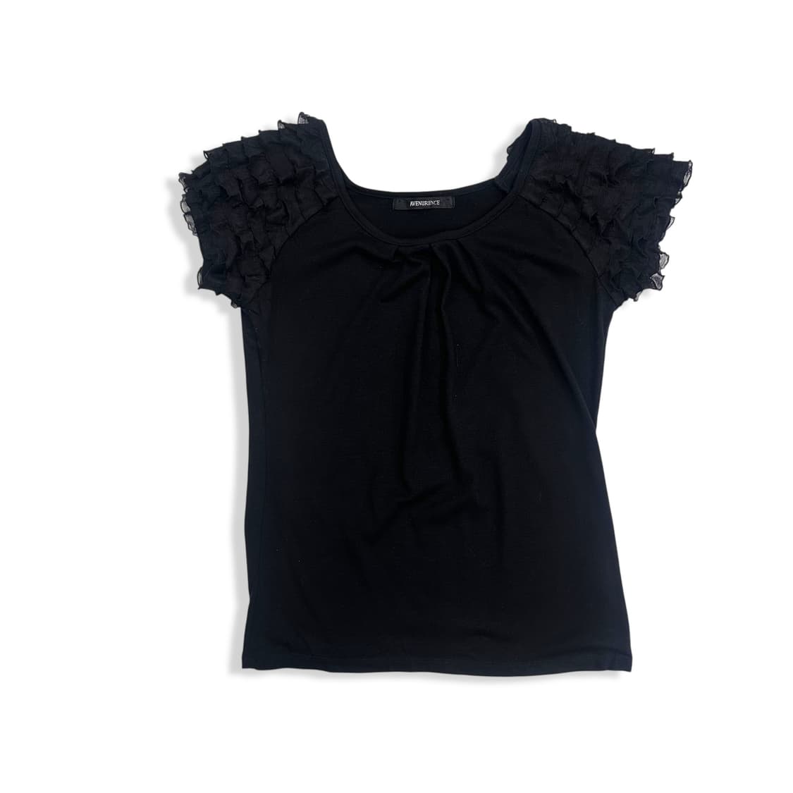 Frill Cap Shoulder Drape Top 상품이미지2