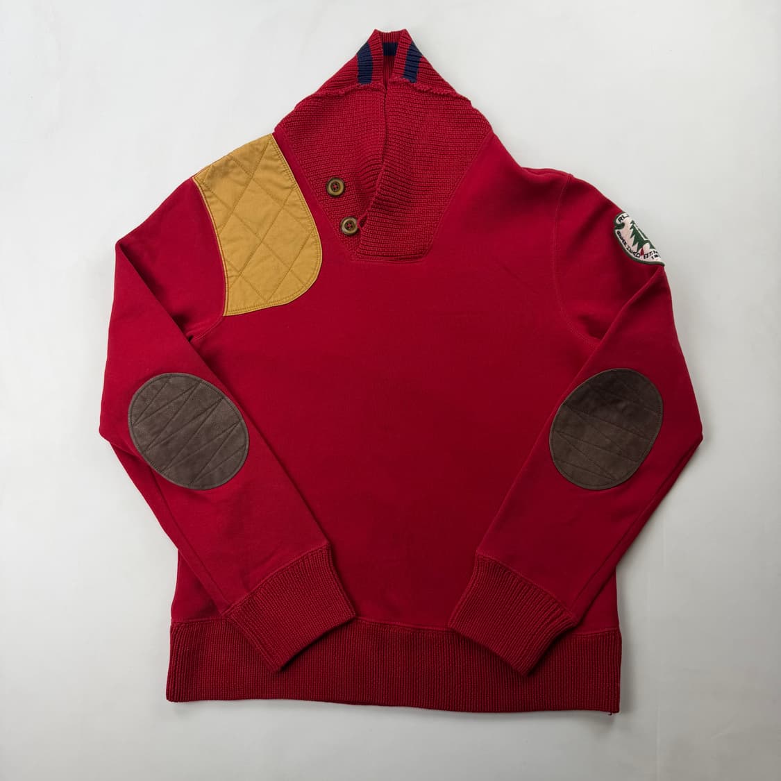 랄프로렌 럭비 숄카라 엘보패치 니트 상품이미지1