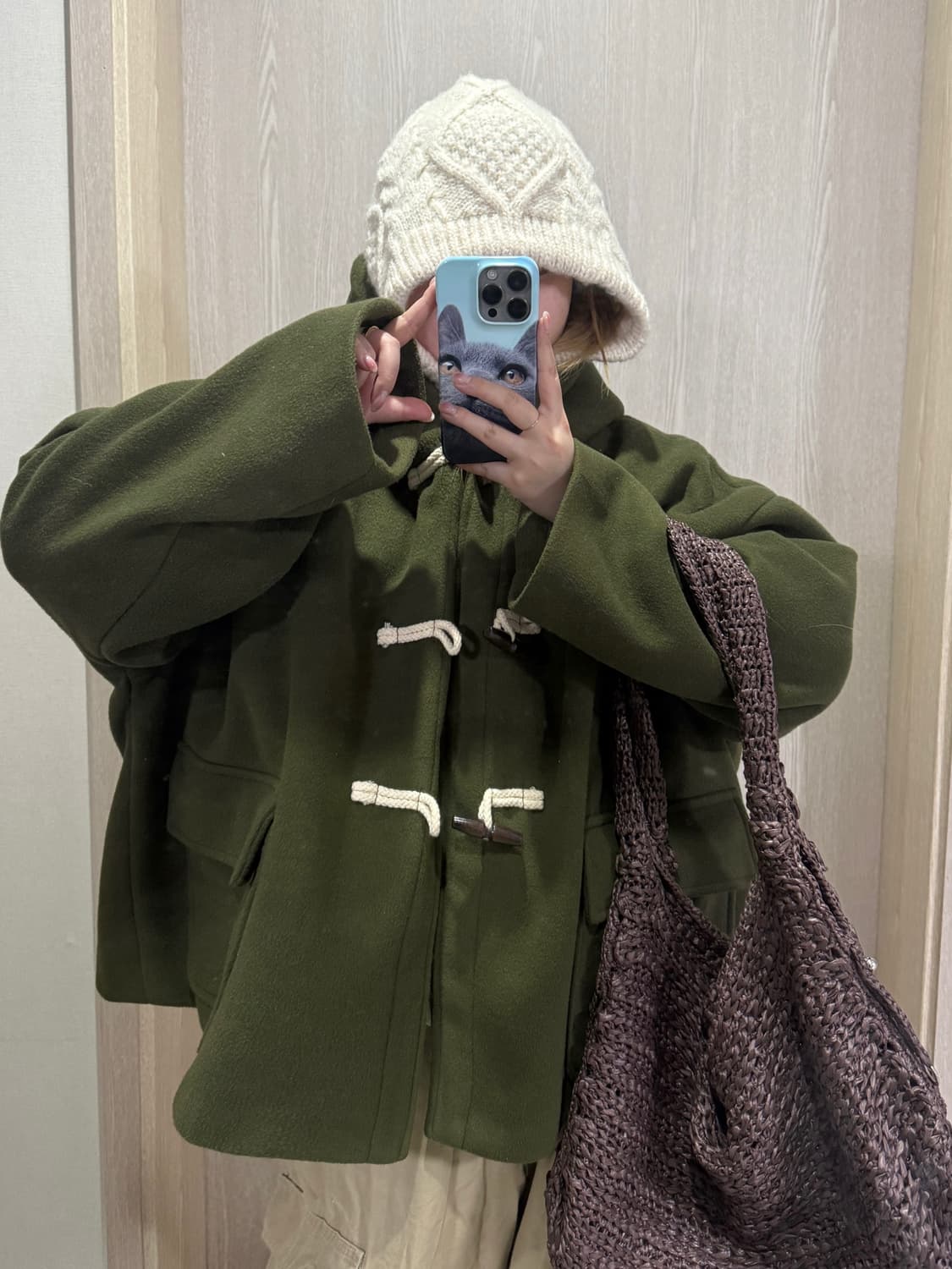 빈티지 초록 떡볶이코트자켓 상품이미지2