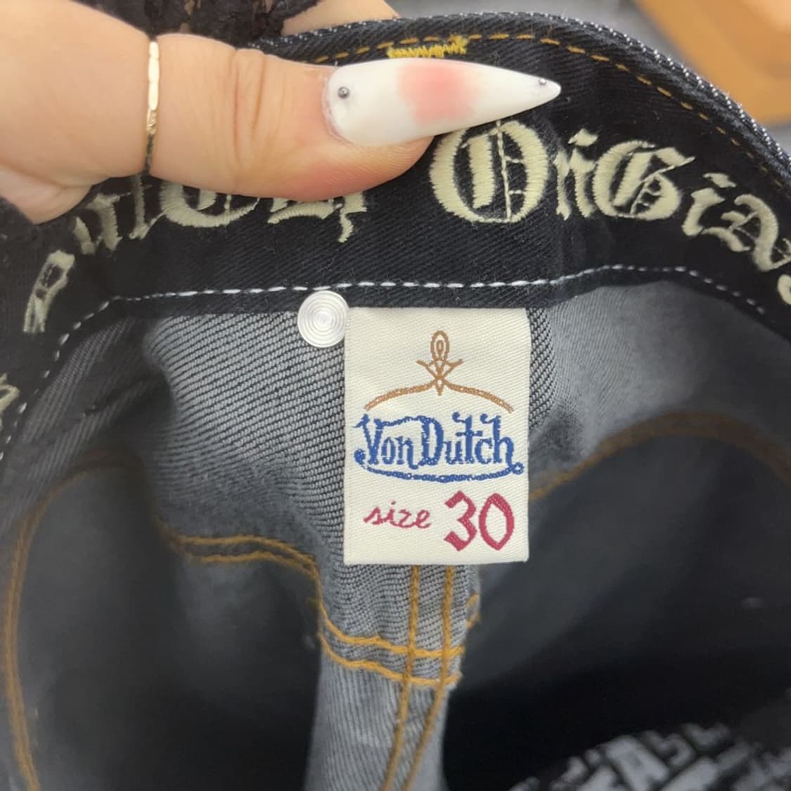 본 더치 올드스쿨 Y2K 키치 스티치 데님팬츠 30인치 C09365 상품이미지6