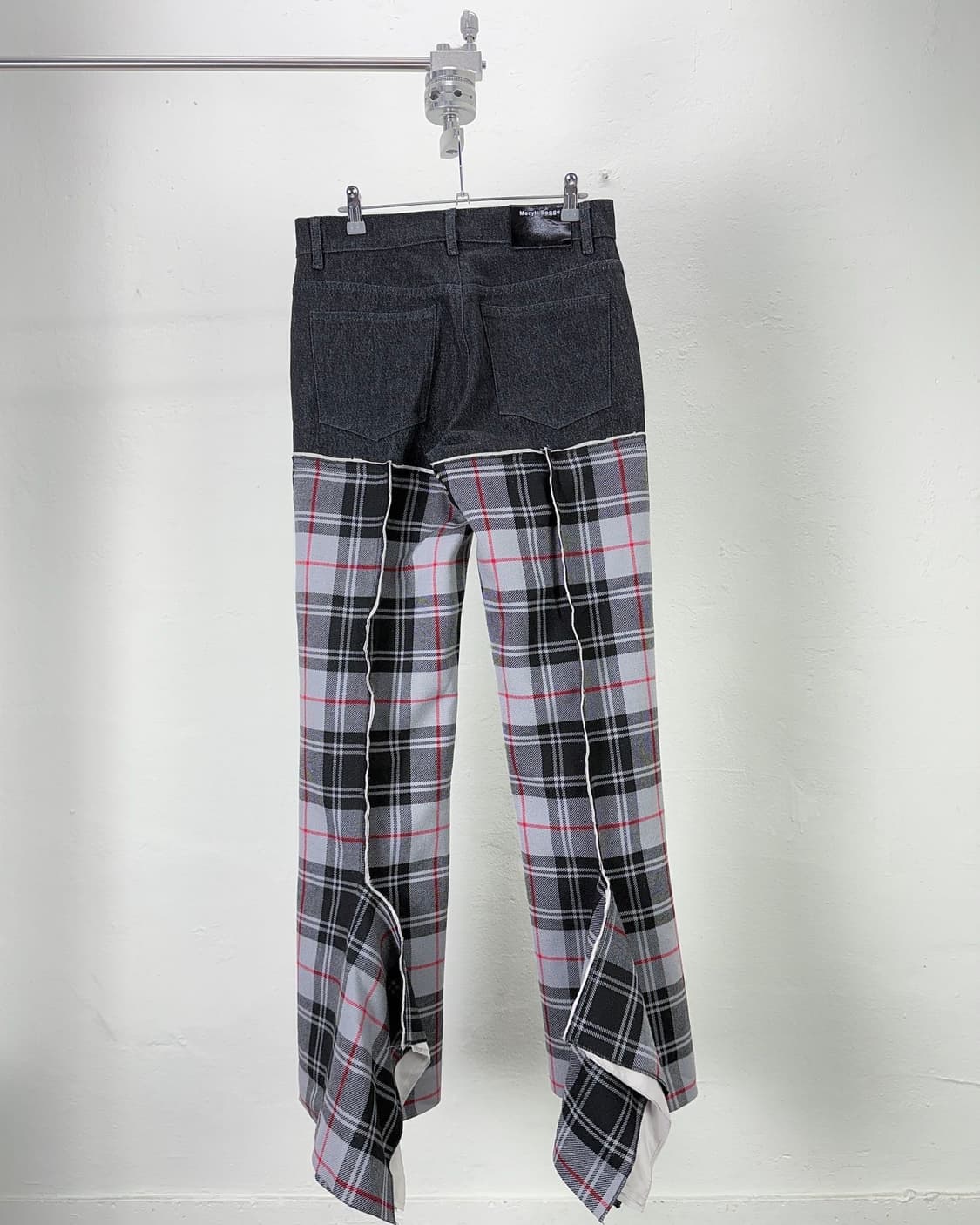 메릴 로게 블랙 타탄 컷오프 데님 팬츠 상품이미지6