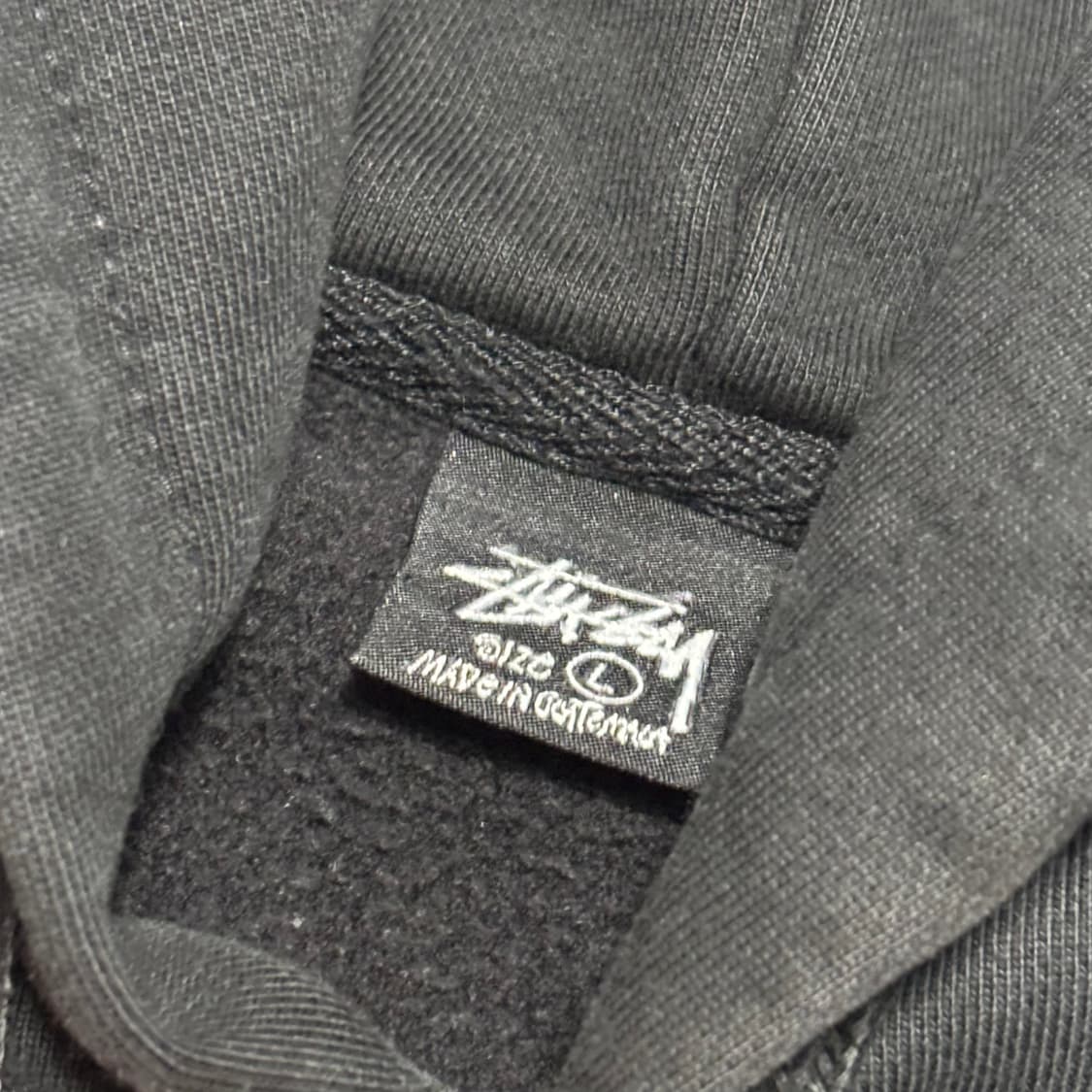 L 스투시 로고 블랙 후드티 상품이미지4