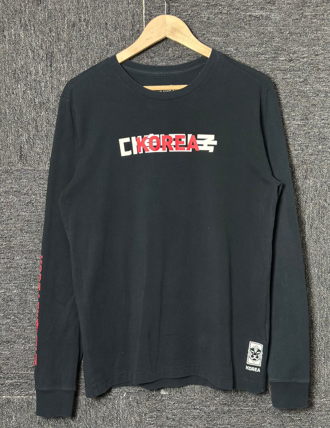 나이키 코리아 긴팔티 L (100) 블랙 상품이미지2